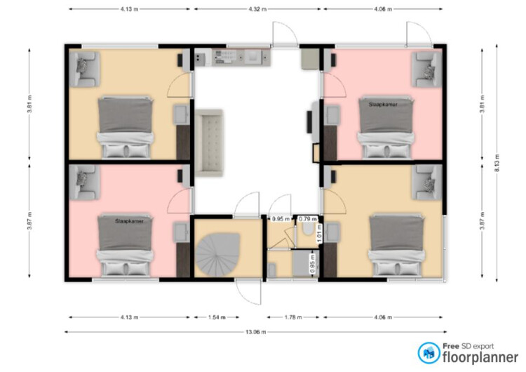 situatie 1ste verdieping