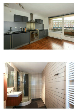 Kitchen (open kitchen) and bathroom